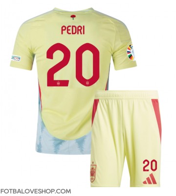 Španělsko Pedri Gonzalez #20 Dětské Venkovní Dres ME 2024 Krátký Rukáv (+ trenýrky)